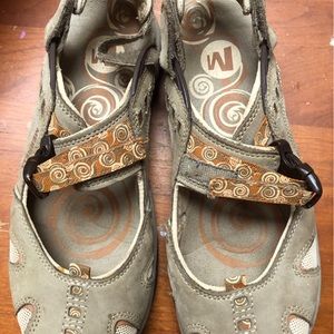 Merrell Siren Ginger Brindle Sandal closed toe Walking Shoes size 7.5 Women